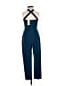 Black Halo Solid Blue Jumpsuit Size 2 - photo 2