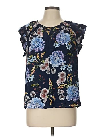 Daniel Rainn Short Sleeve Silk Top (view 1)