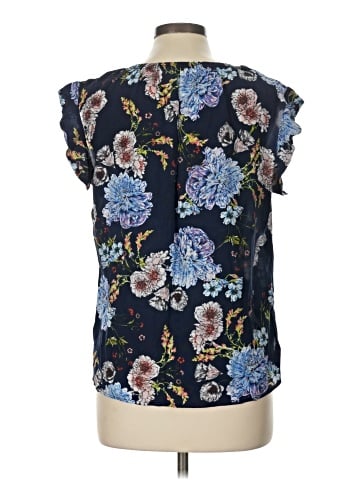 Daniel Rainn Short Sleeve Silk Top (view 2)