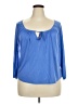Soft Joie Blue 3/4 Sleeve T-Shirt Size S - photo 1
