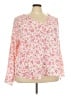 Torrid Pink Long Sleeve Blouse Size 3X Plus (3) - photo 1