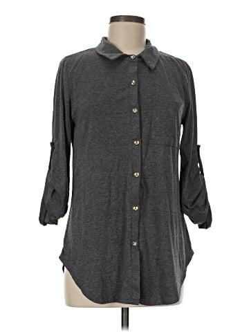 Poema 3/4 Sleeve Button-Down Shirt (view 1)