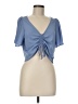 rue21 100% Polyester Blue Short Sleeve Top Size M - photo 1