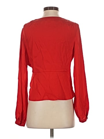 Intermix Long Sleeve Silk Top (view 2)