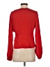 Intermix Red Long Sleeve Silk Top Size 2 - photo 2