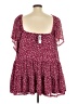 Torrid 100% Polyester Burgundy Short Sleeve Blouse Size 5X Plus (5) - photo 2