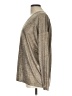 Club Monaco Metallic Gray Long Sleeve Top Size L - photo 5