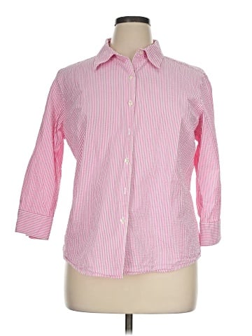 L.L.Bean 3/4 Sleeve Button-Down Shirt (view 1)