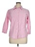 L.L.Bean 100% Cotton Checkered-gingham Pink 3/4 Sleeve Button-Down Shirt Size XL - photo 1