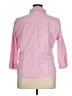 L.L.Bean 100% Cotton Checkered-gingham Pink 3/4 Sleeve Button-Down Shirt Size XL - photo 2
