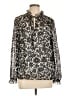 Boden 100% Polyester Black Long Sleeve Blouse Size 10 - photo 1