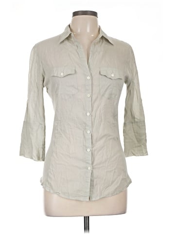 Max Studio 3/4 Sleeve Button-Down Shirt (view 1)
