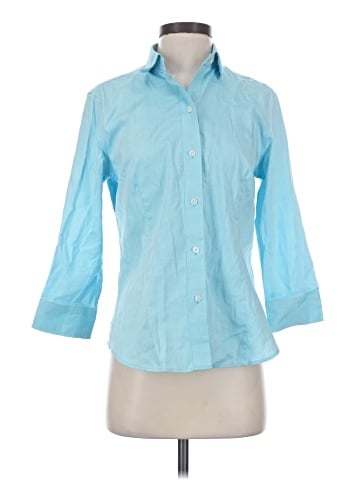 Jones New York Signature 3/4 Sleeve Button-Down Shirt (view 1)