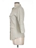 Max Studio 100% Cotton Ivory 3/4 Sleeve Button-Down Shirt Size L - photo 5