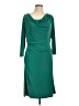 North Style Solid Green Cocktail Dress Size 12 - photo 1