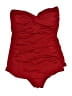 Jantzen Solid Red One Piece Swimsuit Size 8 - photo 1