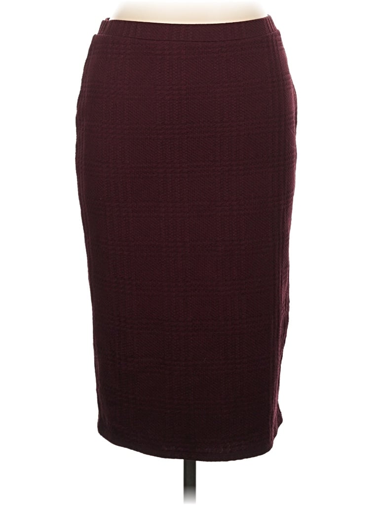 Pre-owned Leith Formal Skirt In Burgundy