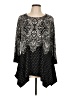 JM Collection Black Long Sleeve Blouse Size L - photo 1