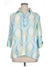 JM Collection 100% Linen Blue 3/4 Sleeve Blouse Size 16 - photo 1