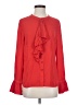 Eva Longoria 100% Polyester Red Long Sleeve Blouse Size S - photo 1