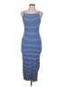 Zara Stripes Blue Casual Dress Size L - photo 1