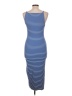 Zara Stripes Blue Casual Dress Size L - photo 2