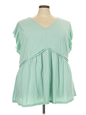 BLOOMCHIC Short Sleeve Blouse (view 1)
