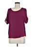 BCX 100% Polyester Burgundy Short Sleeve Blouse Size M - photo 1