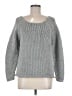 Enza Costa 100% Cotton Tweed Silver Pullover Sweater Size M - photo 1