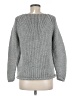 Enza Costa 100% Cotton Tweed Silver Pullover Sweater Size M - photo 2
