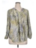 Apt. 9 100% Polyester Silver 3/4 Sleeve Blouse Size XL - photo 1