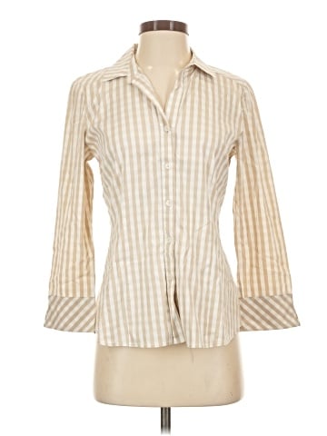 Lafayette 148 New York 3/4 Sleeve Button-Down Shirt (view 1)