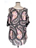 Bisou Bisou 100% Polyester Black Short Sleeve Blouse Size XL - photo 2