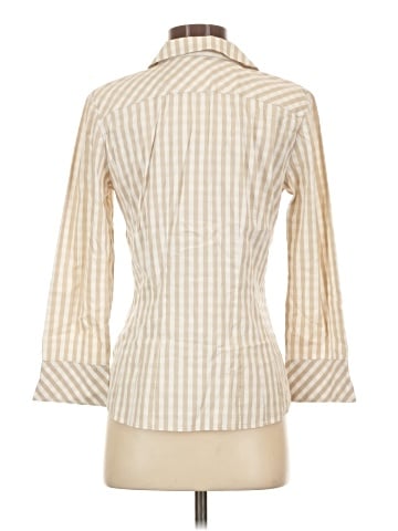 Lafayette 148 New York 3/4 Sleeve Button-Down Shirt (view 2)