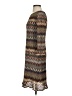 Papillon 100% Polyester Chevron-herringbone Brown Casual Dress Size S - photo 5