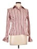 Etcetera Stripes Pink Long Sleeve Blouse Size 10 - photo 1