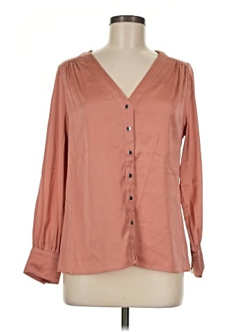 White House Black Market Long Sleeve Blouse (view 1)