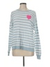 Charlie 100% Cotton Hearts Blue Pullover Sweater Size M - photo 1