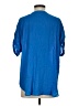 Odille 100% Rayon Blue Short Sleeve Blouse Size 4 - photo 2