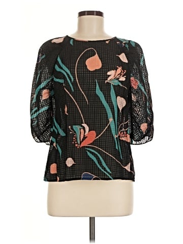 Rebecca Taylor 3/4 Sleeve Silk Top (view 1)
