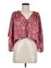 Intimately by Free People 100% Polyester Red 3/4 Sleeve Blouse Size M - photo 1