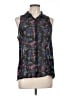 Decree 100% Polyester Floral Black Sleeveless Blouse Size L - photo 1