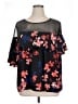 Vince Camuto 100% Polyester Black Short Sleeve Blouse Size XL - photo 1