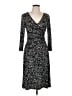 Connected Apparel Animal Print Black Cocktail Dress Size 10 - photo 1
