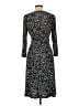 Connected Apparel Animal Print Black Cocktail Dress Size 10 - photo 2