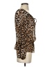 MICHAEL Michael Kors 100% Polyester Brown 3/4 Sleeve Blouse Size S (petite) - photo 4