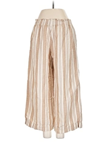 Madewell Smocked Huston Pull-On Crop Pants in Stripe (view 2)