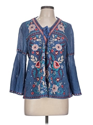 Johnny Was 3/4 Sleeve Blouse (view 1)