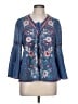 Johnny Was Blue 3/4 Sleeve Blouse Size L - photo 1