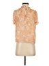Cupcakes & Cashmere 100% Polyester Floral Orange Short Sleeve Blouse Size XS - photo 1